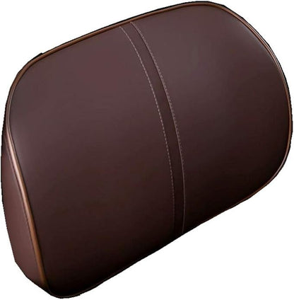 Genuine Leather Lumbar Support Pillow – Memory Foam Back Cushion for Car Seat and Office Chair, Ergonomic Waist Support, Easy-to-Clean Cover
