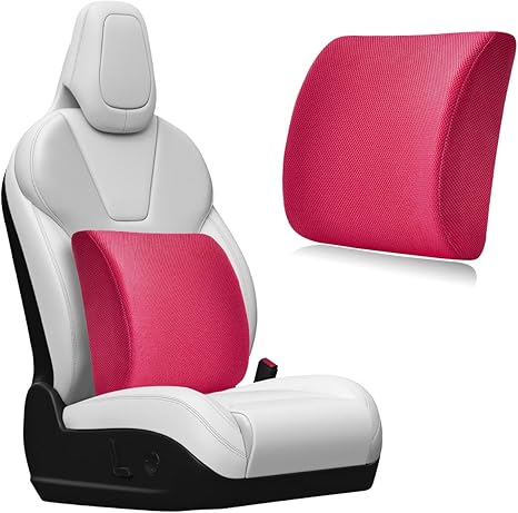 Ergonomic Lumbar Support Pillow – Memory Foam Back Cushion for Car Seat and Office Chair, Breathable Removable Cover, Posture Correction