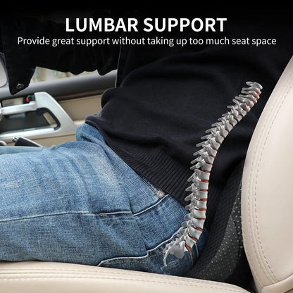 Ergonomic Wedge Seat Cushion – Memory Foam Lumbar Support Pillow for Car Seat, Office Chair, and Home, Non-Slip Breathable Cover, Removable & Washable