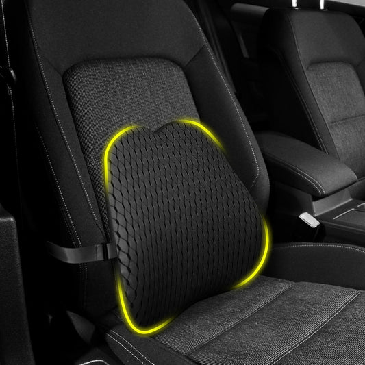Large Size Car Lumbar Support Pillow – Ergonomic Memory Foam Back Cushion for Car, Office Chair, and Home Use – Washable Cover, Breathable and Comfortable